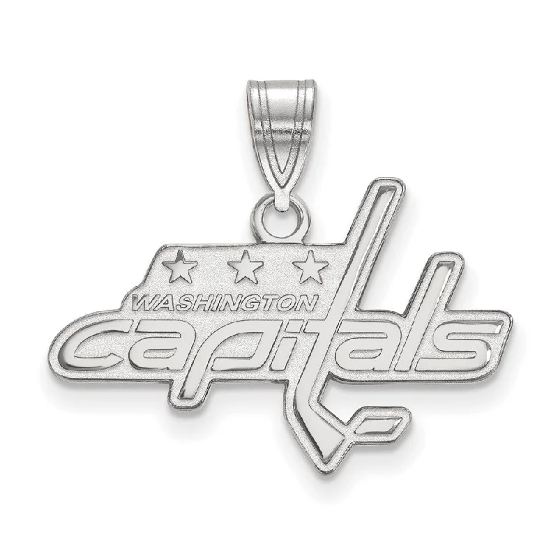 14k White Gold NHL Washington Capitals Medium Pendant