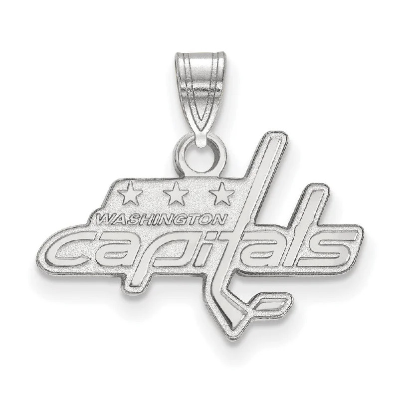 14k White Gold NHL Washington Capitals Small Pendant