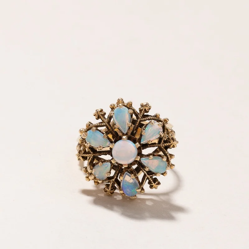 Eco-Friendly Sustainable Jewelry For Conscious Buyers 14k Yellow Gold Opal Cocktail Ring | 1.07ctw | SZ 5