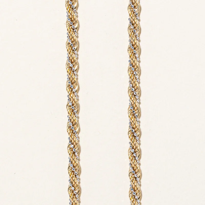 The Perfect Accessory For Less – Jewelry Sale Live 18k Two Tone Gold Rope Chain | 16" |