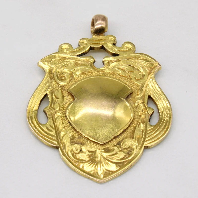 Best Jewelry Sale Prices – Limited-Time Offer 1912 Birmingham 9k Yellow Gold Shield Pendant