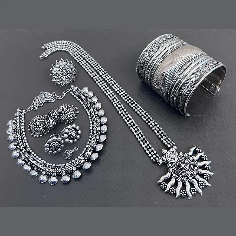 Limited-Time Jewelry Sale – Don't Miss These Deals Akruti Collection Oxidised Plated Combo Set