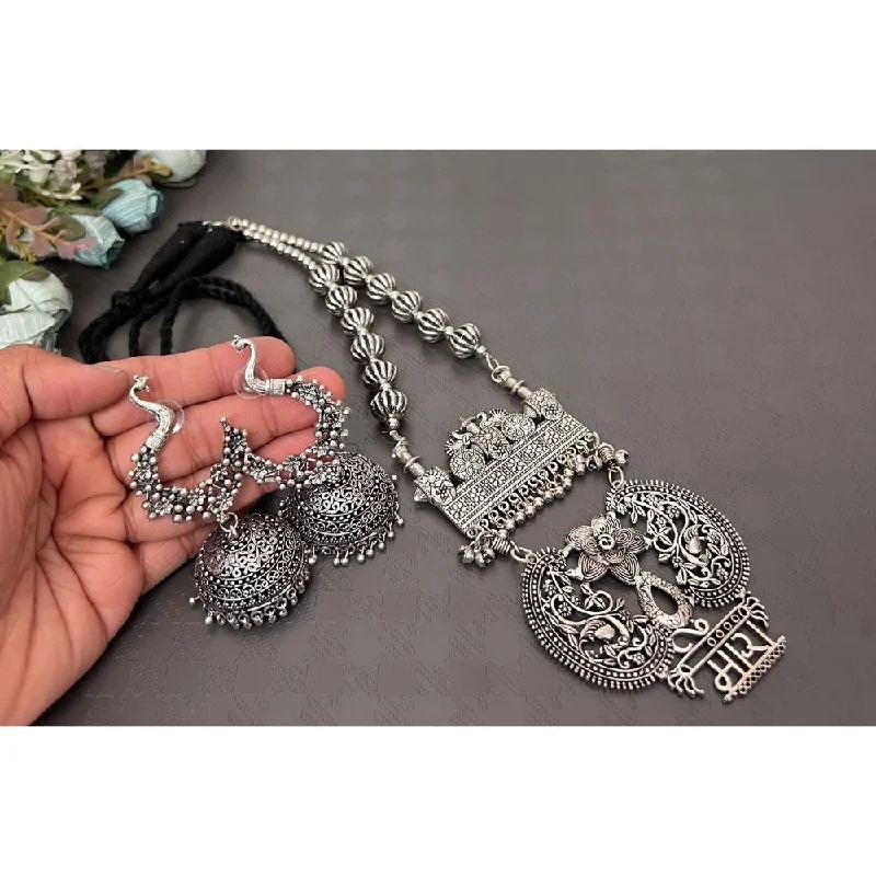 Chic, Trendy, And Affordable Jewelry Sale Akruti Collection Oxidised Plated Peacock Necklace Set