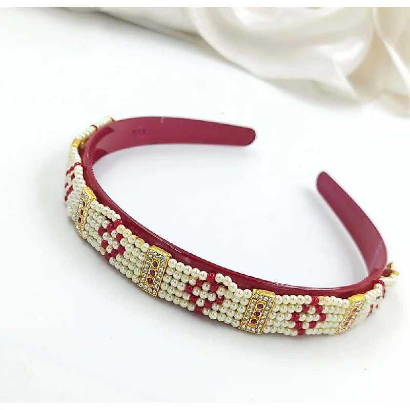 Flash Sale On Elegant Jewelry – Don't Miss Out Akruti Collection Pearl Hair Band