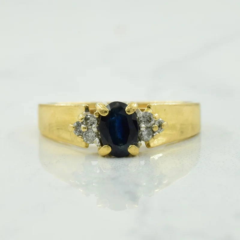 Seasonal Jewelry Deals – Elevate Your Style Blue Sapphire & Diamond Accent Ring | 0.50ct, 0.15ctw | SZ 6.25 |