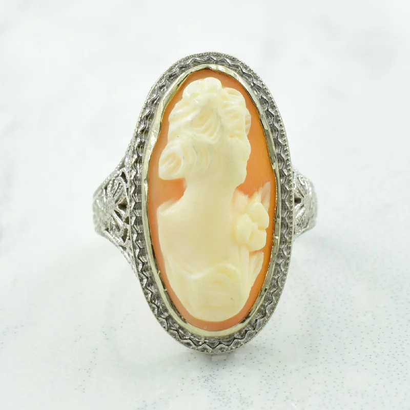 Handcrafted Jewelry Sale – Unique Designs At Low Prices Cameo Shell Ring | 3.00ct | SZ 2.5 |