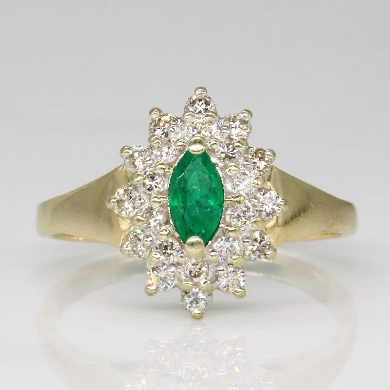 Final Call For Exquisite Jewelry At Reduced Rates Diamond & Emerald Cluster Ring | 0.39ctw, 0.18ct | SZ 7.75 |