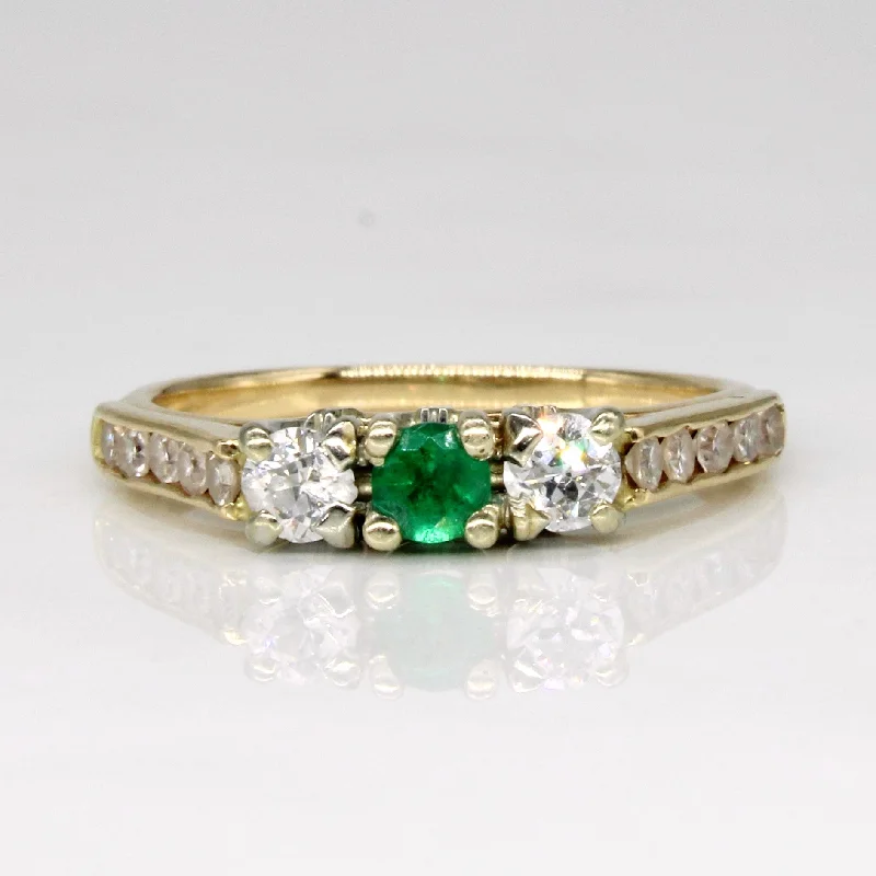 Exclusive Jewelry Sale – Grab Timeless Pieces Now Diamond & Emerald Ring | 0.36ctw, 0.10ct | SZ 5 |