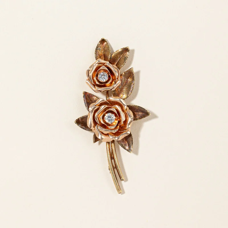 Affordable Luxury Jewelry For Every Occasion Diamond Rose Brooch | 0.64ctw |