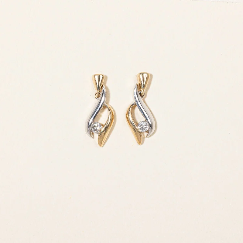 High-End Jewelry, Now More Affordable Than Ever Diamond Two Tone Earrings | 0.15ctw |