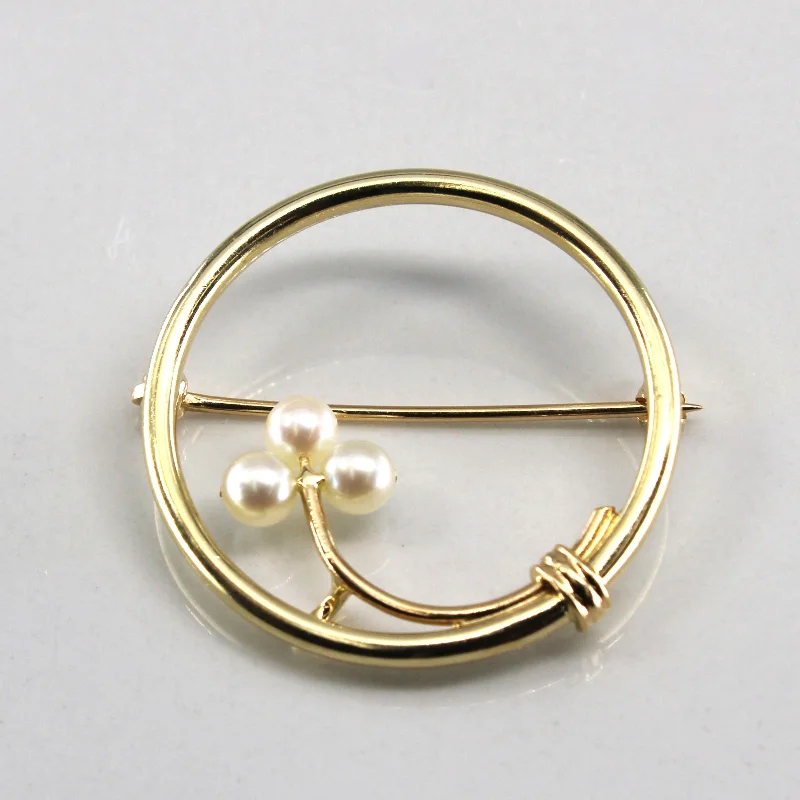 Exclusive Jewelry Sale – Sparkle For Less Gold Brooch with Pearls