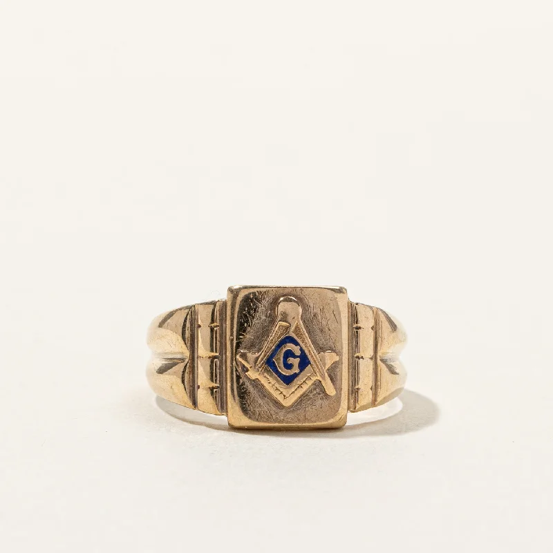 Accessorize For Less – Luxury Jewelry At Affordable Prices Gold Masonic Ring | SZ 9.5 |