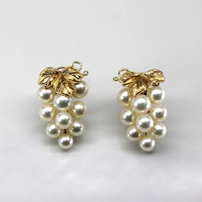 Bestselling Jewelry Now On Sale – Elevate Your Look Grapes Design Multi Pearl Clip Earrings