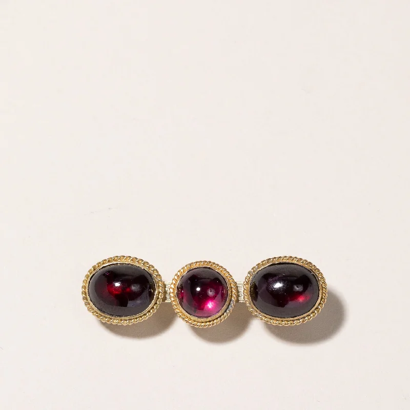 Breathtaking Jewelry, Breathtaking Prices 18k Yellow Gold Garnet Brooch | 12.5 ctw |