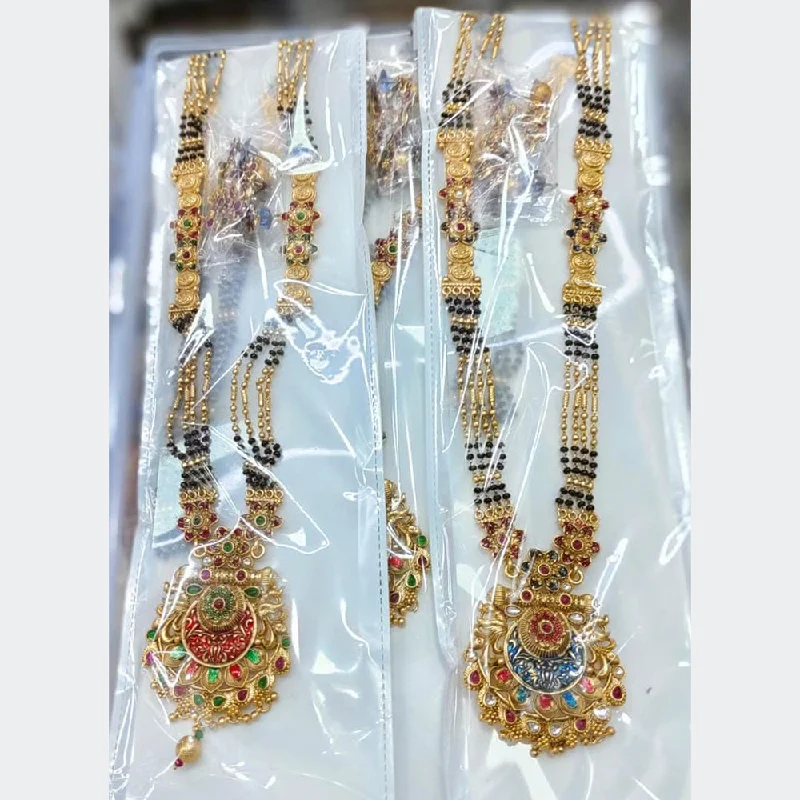 The Perfect Accessory For Less – Jewelry Sale Live Kavita Art Gold Plated Pota Stone Manglasutra  ( Assorted Desing Piece -1)