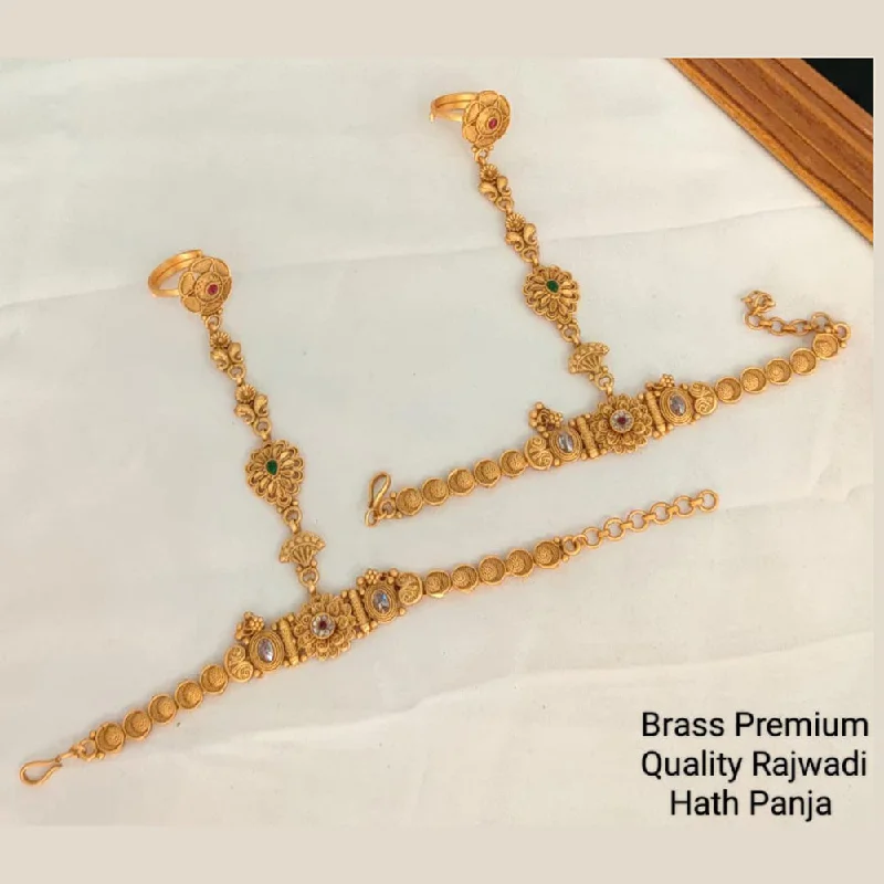 Elegant Jewelry, Affordable Luxury – Shop Now Manisha Jewellery Brass Rajwadi Hath Panja