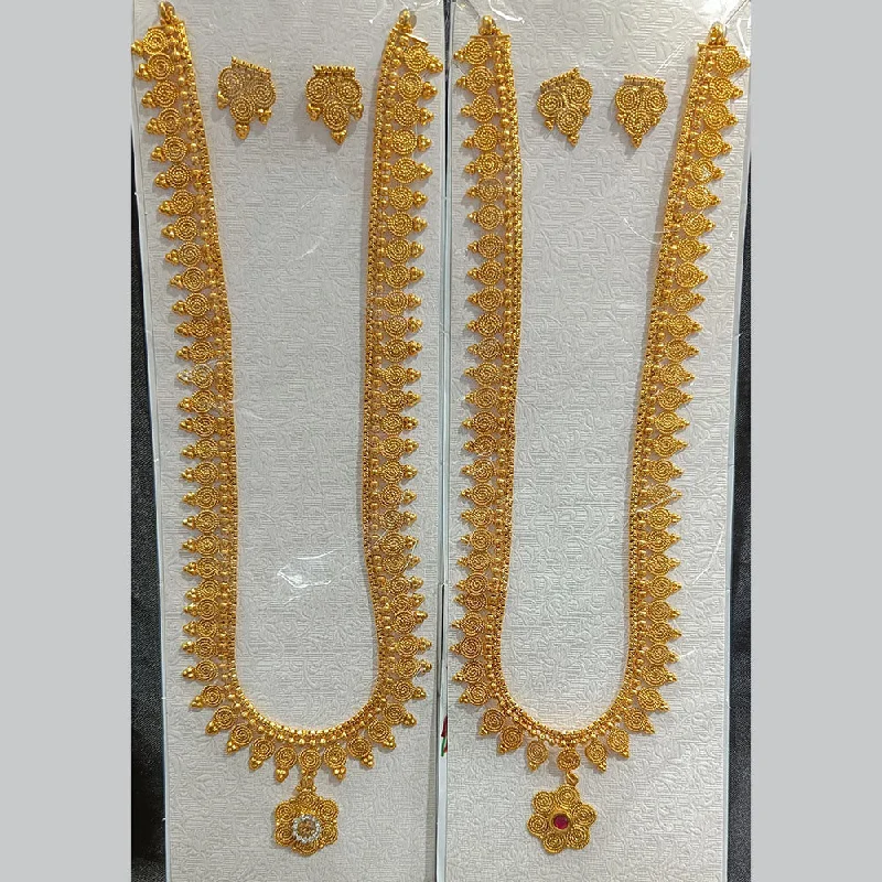 Elegant Designs, Unbeatable Discounts – Shop Jewelry Now Manisha Jewellery Gold Plated Necklace Set (1 Piece Only)