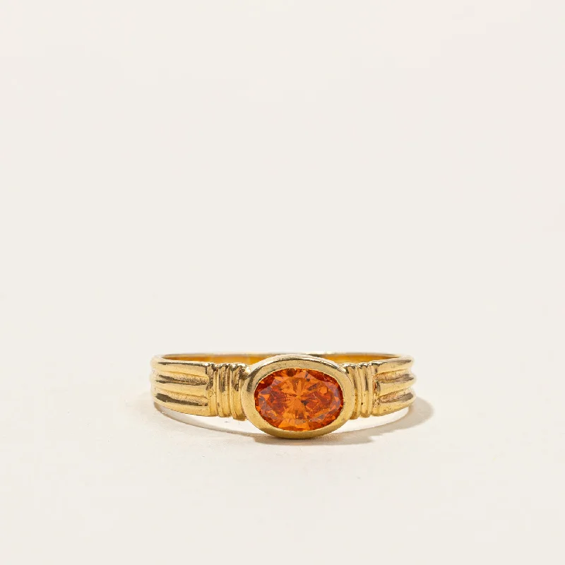 Affordable Luxury Jewelry For Every Occasion Orange Glass Stone Ring | 0.44ct | SZ 8.25 |