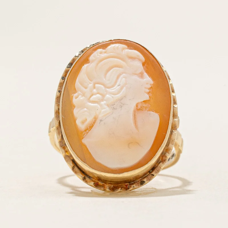 Affordable Glamour – Premium Jewelry For Less Italian Cameo Shell Ring | SZ 7.25 |