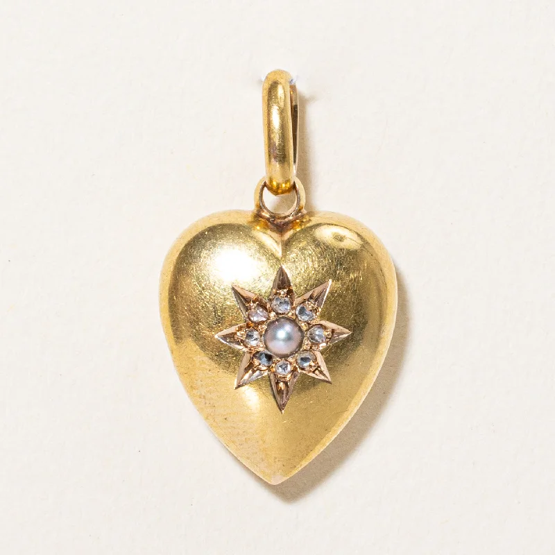 The Ultimate Jewelry Sale – Shop Premium Styles 1896 Rose Cut Diamond & Pearl Heart Pendant | 0.04ctw |