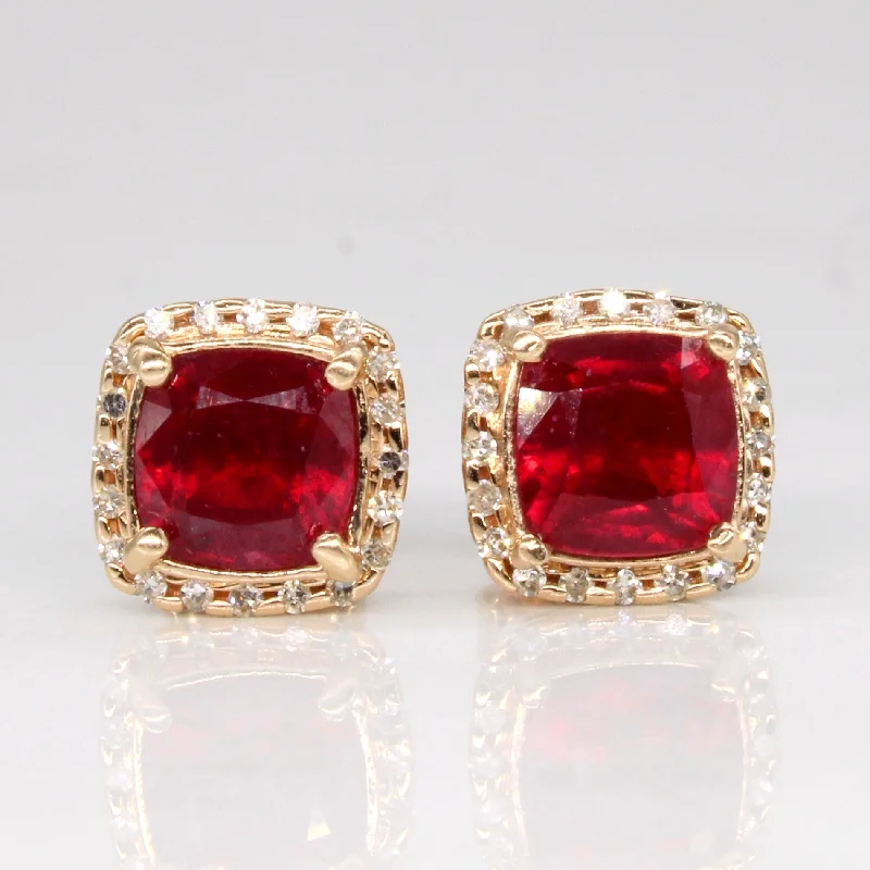 Buy More, Save More On Stunning Jewelry Pieces Ruby & Diamond Earrings | 2.85ctw, 0.16ctw |