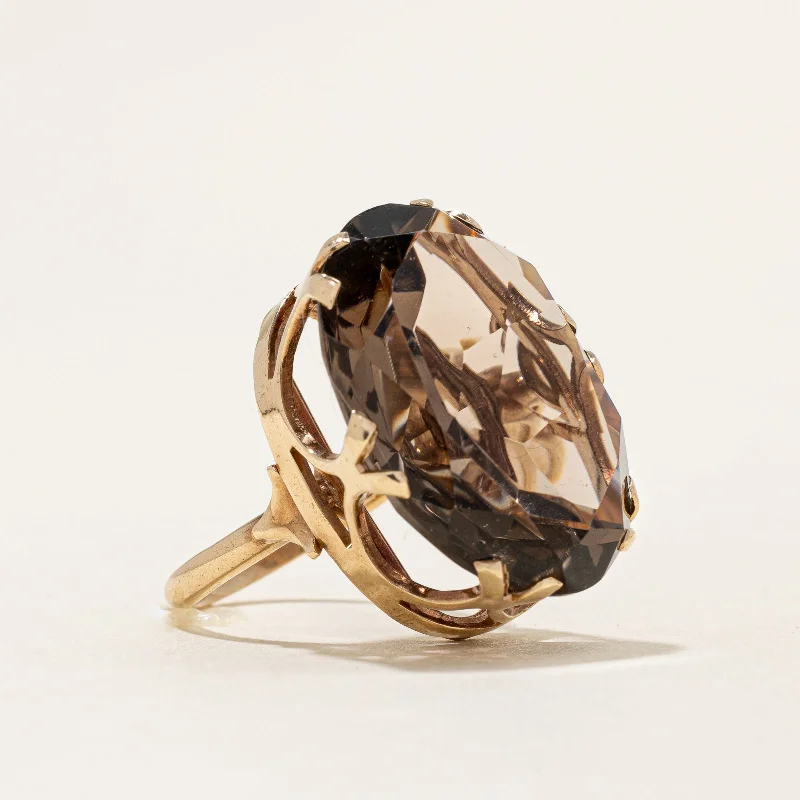 Get The Sparkle You Love At Prices You Adore 1974 London Smokey Quartz Cocktail Ring | 25.00ct | SZ 5.75 |