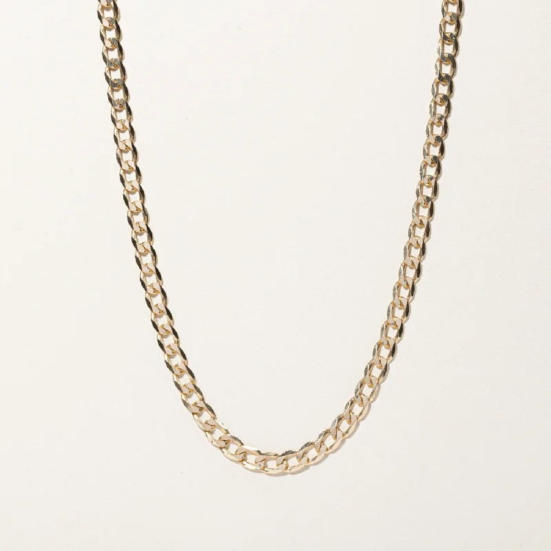 Exclusive Jewelry Sale – Sparkle For Less Yellow Gold Curb Link Chain | 24"|